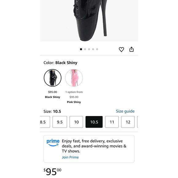 WonderHeel Womens Padlocks Ballet Boots -10.5 - Picture 8 of 8